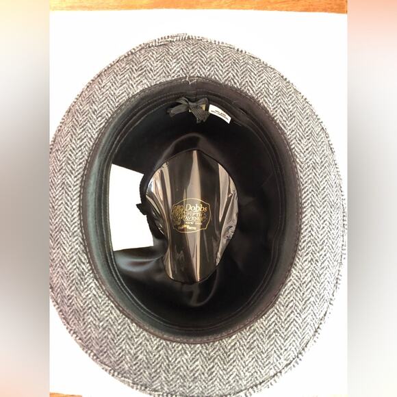 DOBBS Fifth Avenue Grey Tweed Fedora Hat - Picture 7 of 9